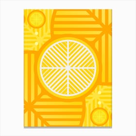 Geometric Abstract Glyph in Happy Yellow and Orange n.0070 Canvas Print