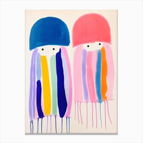 Colourful Kids Animal Art Jellyfish 2 Canvas Print
