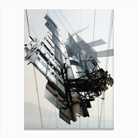 Poster Abstract Architecture London Lloyd's Building - London City Hall Montage Canvas Print