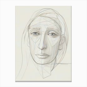 The face of women line Canvas Print