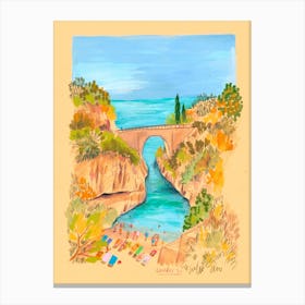 Italy Landscape Beach Canvas Print