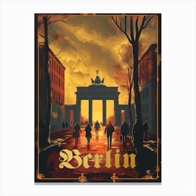 Berlin, Germany Vintage Travel Poster Canvas Print