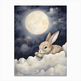 Sleeping Baby Bunny 4 Canvas Print