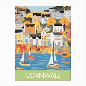 Corwall Lake England Travel Print Painting Cute Canvas Print