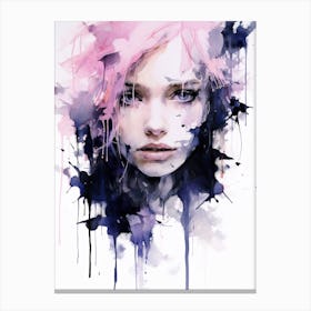 Contemplative Moods Watercolor Canvas Print