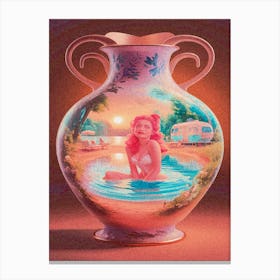 Girl In A Vase Canvas Print
