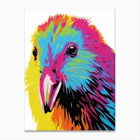Andy Warhol Style Bird Kiwi 1 Canvas Print