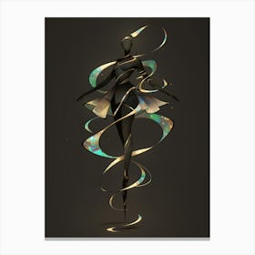 Abstract Ribbon Dancer Canvas Print