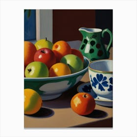Oranges In A Bowl Canvas Print