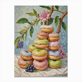 Donut Tower Canvas Print