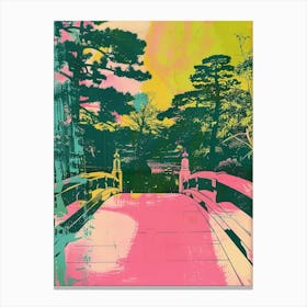 Kanazawa Japan Duotone Silkscreen 9 Canvas Print