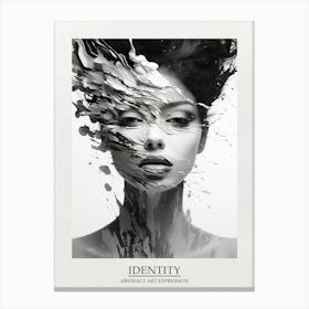 Identity Abstract Black And White 3 Poster Canvas Print
