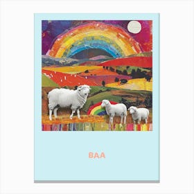 Sheep Baa Poster 5 Canvas Print