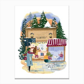 Christmas At The Shop Canvas Print