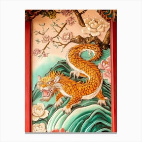 Chinese Style Painting On The Wall In Temple Canvas Print