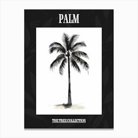 Palm Tree Pixel Illustration 4 Poster Canvas Print