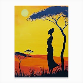 The African Woman; A Boho Representation Canvas Print