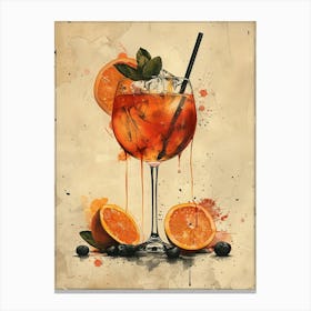 Aperol Spritz Orange 37 Canvas Print