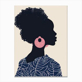 Silhouette Of A Woman 44 Canvas Print