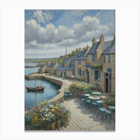 Village By The Sea Canvas Print