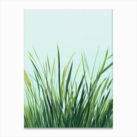 Grass Plant Minimalist Illustration 5 Canvas Print