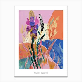 Colourful Flower Illustration Poster Prairie Clover 3 Canvas Print