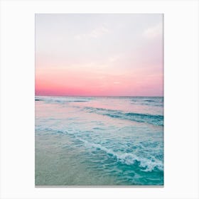 White Beach, Boracay, Philippines Pink Photography 1 Canvas Print