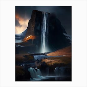 Kirkjufellsfoss, Iceland Nat Viga Style (1) Canvas Print