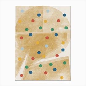 Retro Dots Graphic Canvas Print