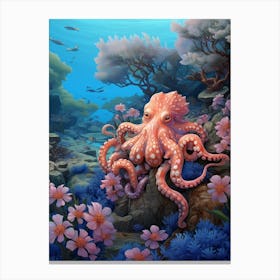 Octopus Camouflage Illustration 2 Canvas Print