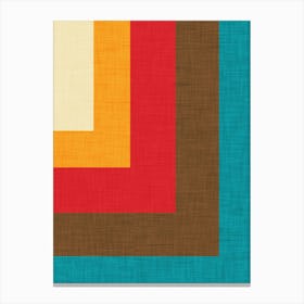 Abstract Mod Cube Beige Canvas Print