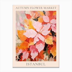 Autumn Flower Market Poster Istanbul 2 Canvas Print
