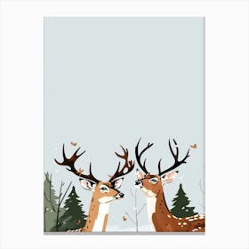 Deer In The Woods 7 Canvas Print