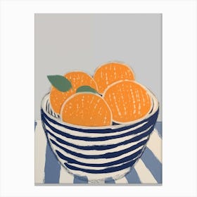 Oranges In A Bowl Canvas Print