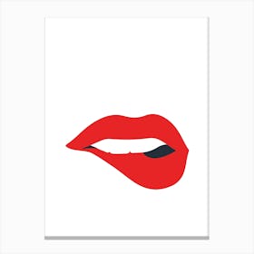 Red Lips Vector Illustration Canvas Print