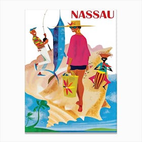 Fishing And Beaching in Nassau Canvas Print