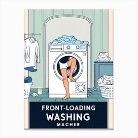 Front Loading Washing Machine Canvas Print