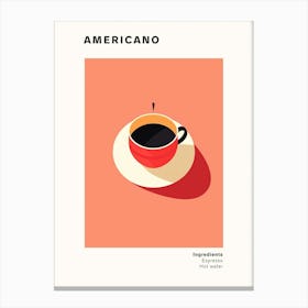 Americano Coffee Canvas Print