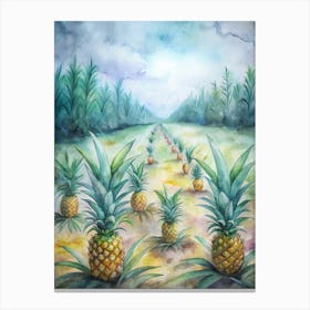 Pineapples In The Field Canvas Print