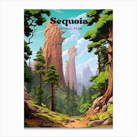 Sequoia National Park California Adventure Travel Art Canvas Print