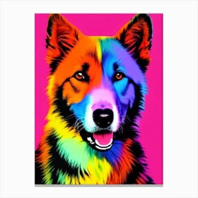 Keeshond Andy Warhol Style dog Canvas Print