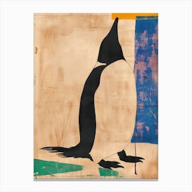 Penguin 4 Cut Out Collage Canvas Print