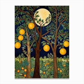 William Morris Orange Trees At Night Canvas Print