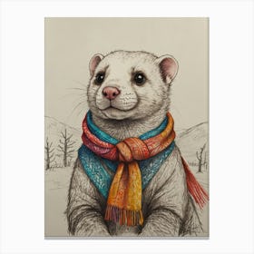 Ferret 8 Canvas Print