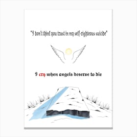 Angel Qoute Illustration 3 Canvas Print