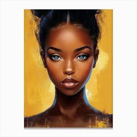 Black Woman Portrait Canvas Print