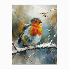 Robin Pastel Watercolour 1 Leinwandbild