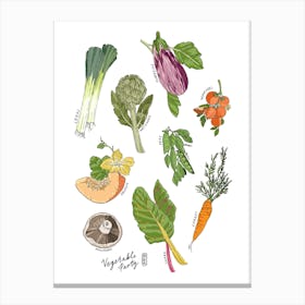 Vegetable Party Canvas Print
