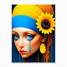 Sunflower Girl Canvas Print