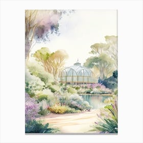 Adelaide Botanic Garden, Australia Pastel Watercolour Canvas Print